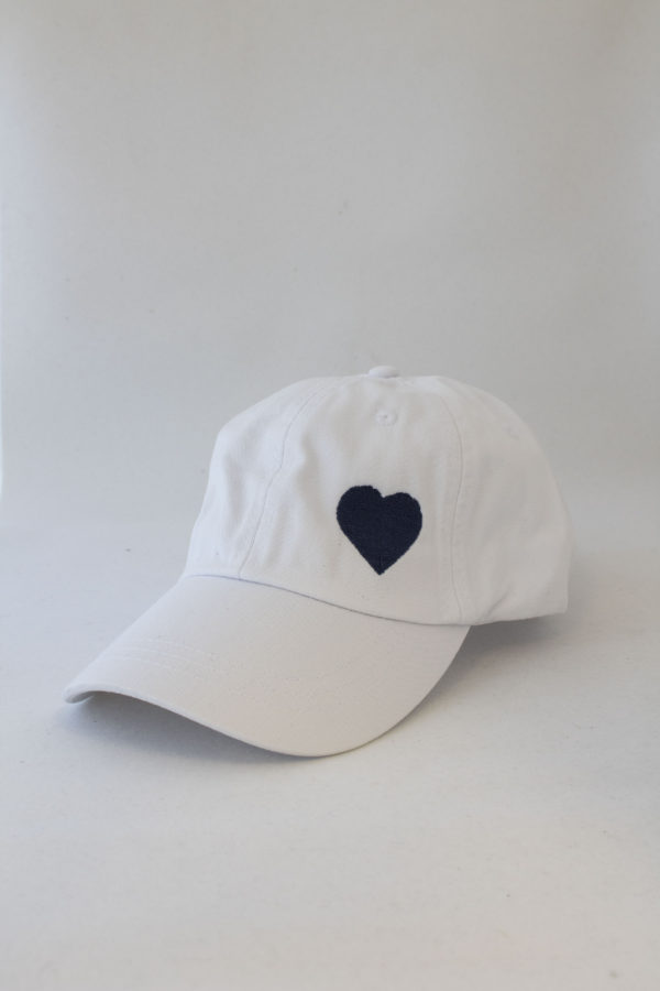 White Heart Hat