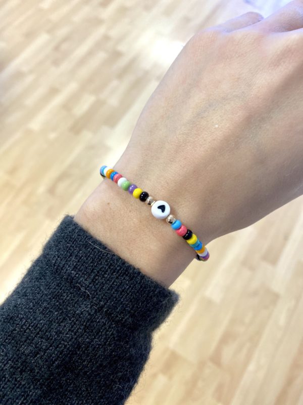 Multi Beaded Heart Bracelet - Image 2