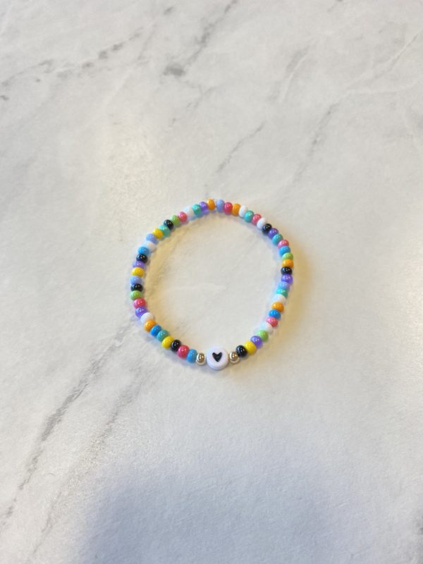 Multi Beaded Heart Bracelet